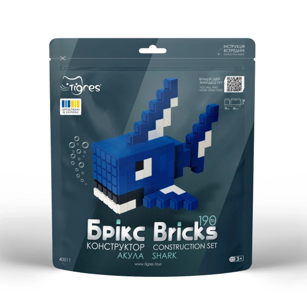 Klocki konstrukcyjne Bricks - Rekin - 190 el.