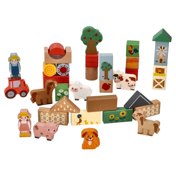 Wooden blocks for toddlers - Farm