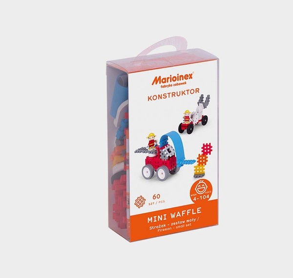 Blocks Mini Waffle Firefighter small set 60 el.