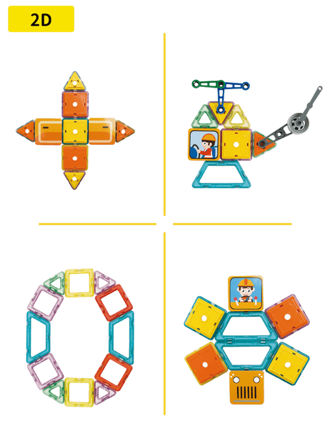 Magical Magnet Building Vehicles 6in1 magnetic blocks 98 el.