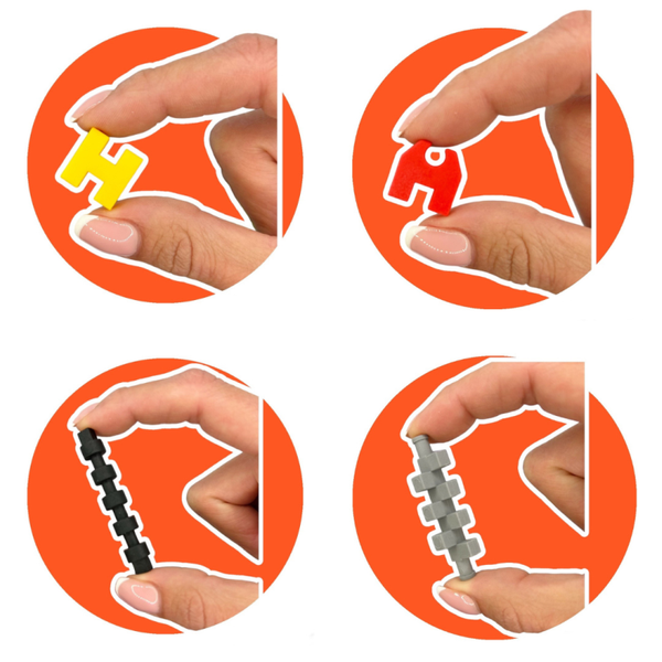 Klocki edukacyjne Marioinex Mini Waffle Wafle Konstruktor 500 elementów dla 4-latka wspierające m...