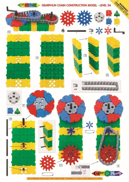 Gearphun Sprockets and chains 270 el. - Construction blocks