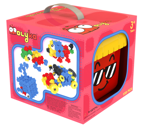 Klocki konstrukcyjne Molyka RED Box 159 elementów 3+ – Molyka