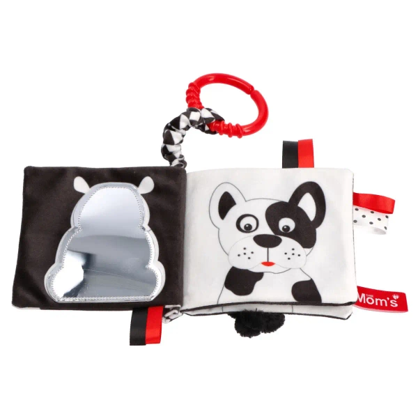 Sensoryczna książeczka Kto to? Co to? dla niemowląt 0+ Mom's Care