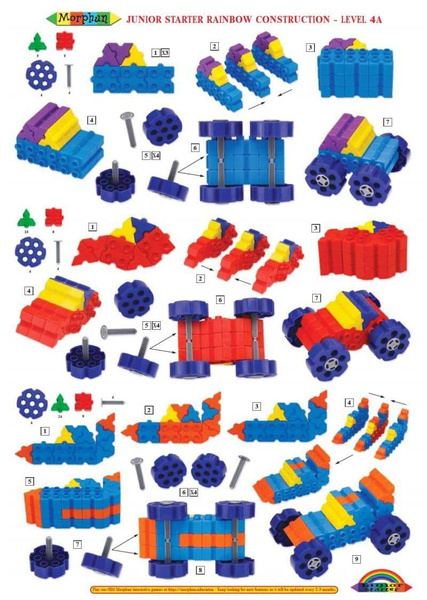Morphun 12 Vehicles 140 el. - Construction blocks