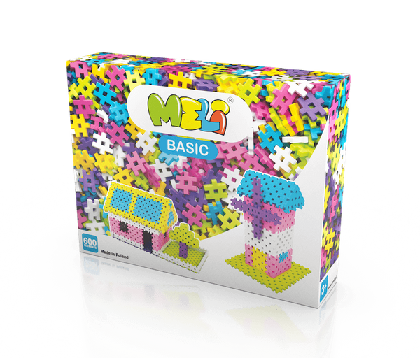 Meli Basic Pink 600 el construction blocks.