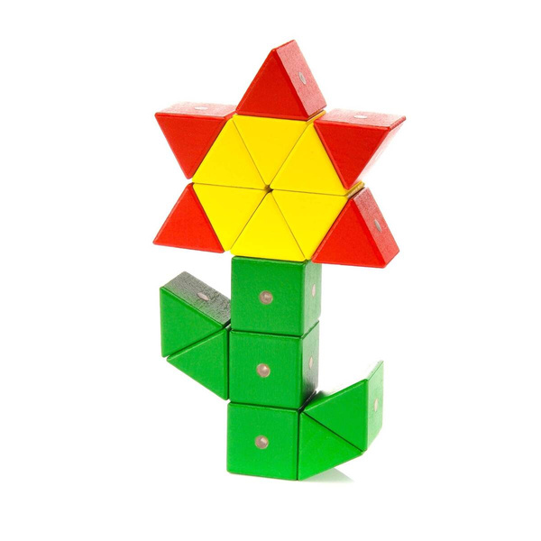 Klocki WABI 80 el. z Dynamic Magnet® – drewniane magnetyczne 3+