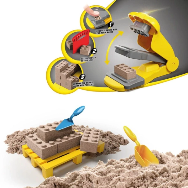 Kinetic sand set - Artcraft- brick making + vehicles
