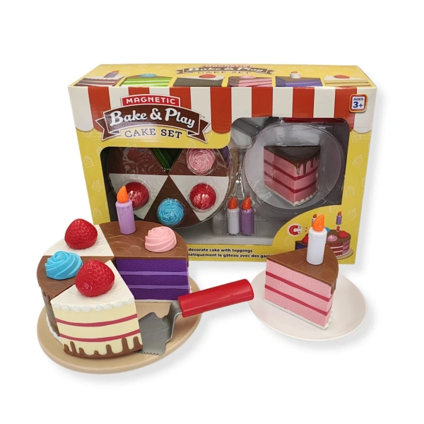 Magnetic Bake & Play Cake Set 6 Slices – Popular Playthings 3+