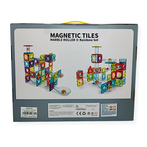 Magnetic Tiles Marble Roller Rainbow Set 95 pcs – X-Bida 3+