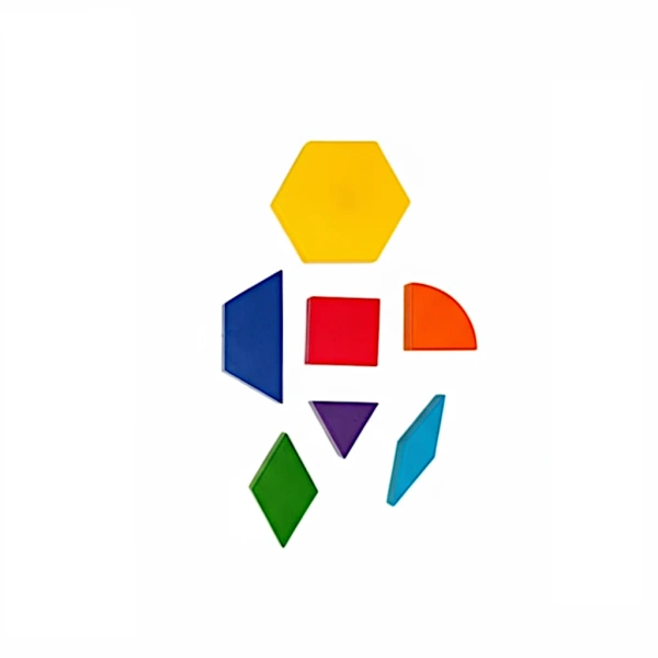 Tangram blocks - magnetic mosaic puzzle with board - 252 el.