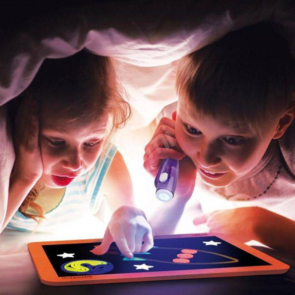 Tabliczka Spaghetti Fluo z latarką LED – Korbo 5+ kreatywna