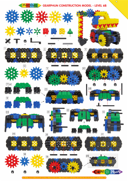 Morphun GearPhun Vehicles 324 el. - Construction blocks