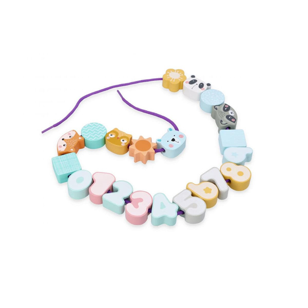 Pastel threading beads for toddlers