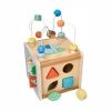 Lelin kostka aktywności z pętlą motoryczną – drewniana zabawka 1+