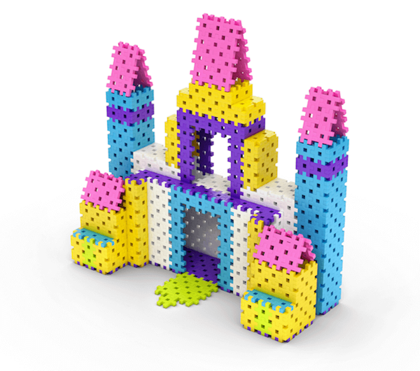 Klocki konstrukcyjne Meli Basic Pink 50 el. – wafle 3+
