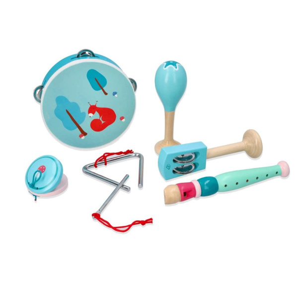 Wooden music set with squirrel