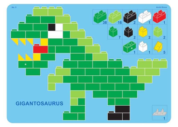 Klocki konstrukcyjne dinozaury 750 el. – Little Architect 5+