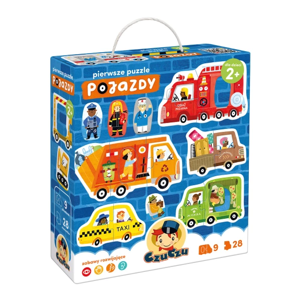 Pierwsze puzzle CzuCzu Pojazdy dla maluchów 2+
