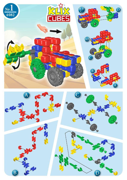Klix Cubes Gears 310 el. - Construction Blocks