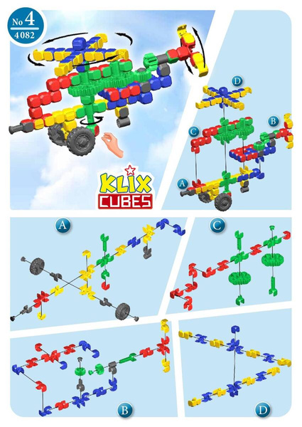 Klix Cubes Gears 310 el. - Construction Blocks