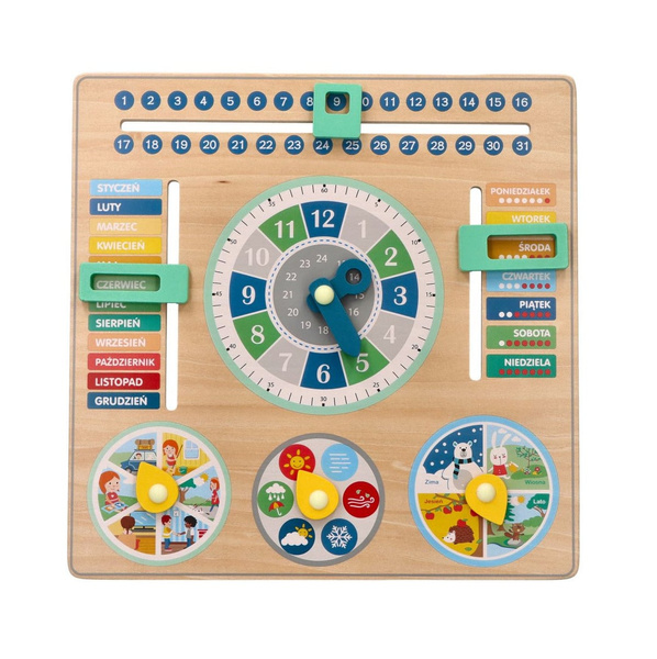 Wooden Educational Calendar - Children's Board