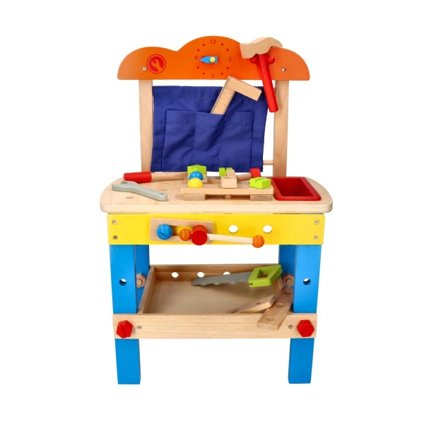 Wooden workshop with tools