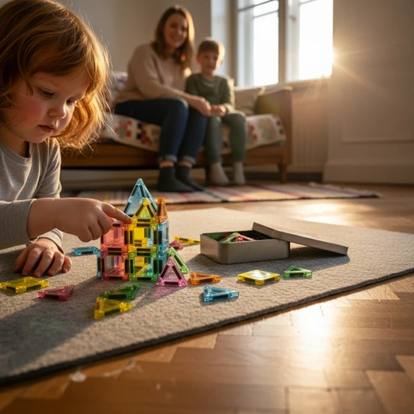 Klocki magnetyczne Mini 30 el. w puszce – Magnetic Mini Tiles 3+