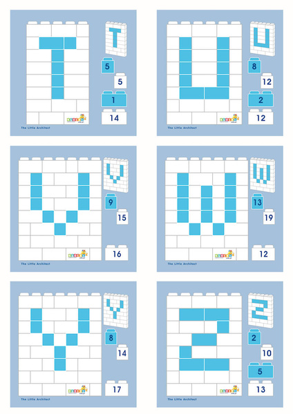 Instrukcje 1:1 Little Architekt Litery i Cyfry 17 szt.