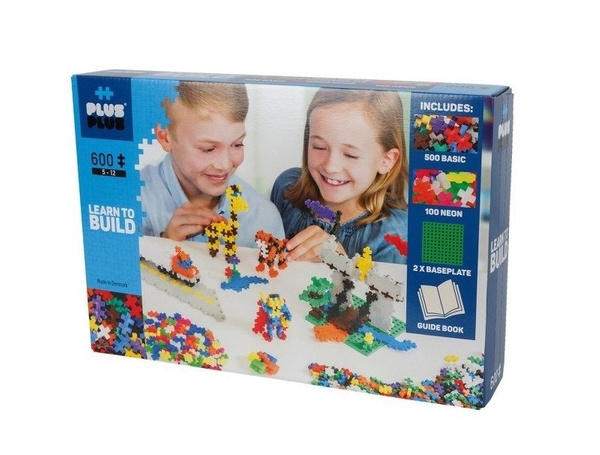 Klocki PlusPlus Mini Mix 600 el.(Basic/Neon) + 2 płytki