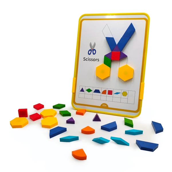 Tangram blocks - magnetic mosaic puzzle with board -