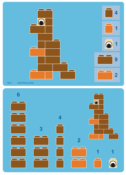 Little Architect Educational Blocks - Archi Pets Junior 350 el.