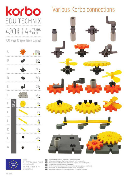 Korbo EDU Technix construction blocks 420 el.