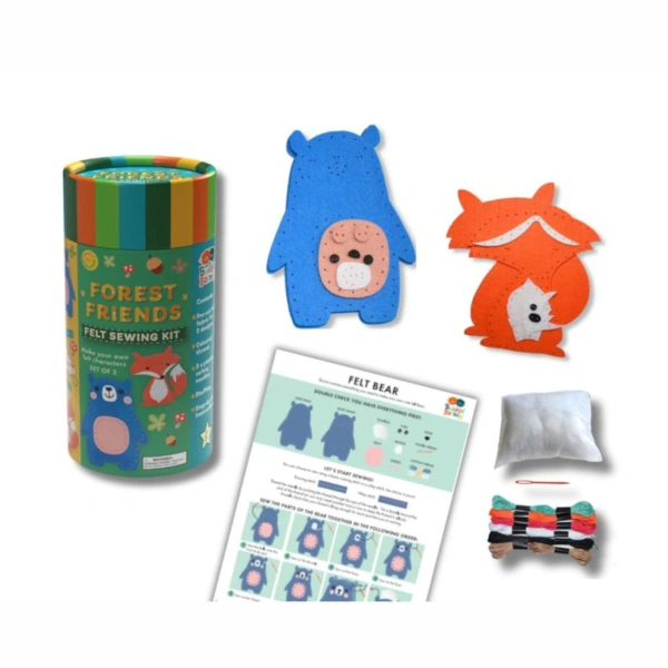Barney&Buddy - zestaw kreatywny do szycia DIY - leśne zwierzątka