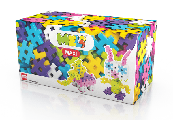 Meli Maxi Pink 100 el construction blocks.