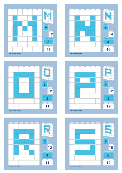 Little Architect educational blocks - Letters and Numbers 630 el.