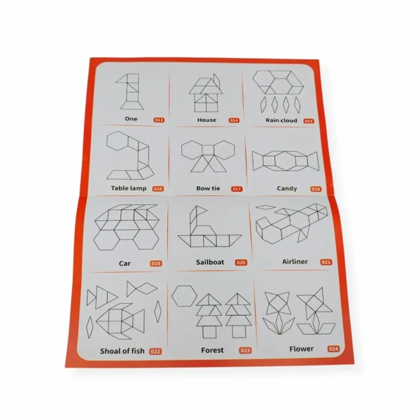 Magnetic Tangram Puzzle 20 pcs – X-Bida STEAM Toy 3+