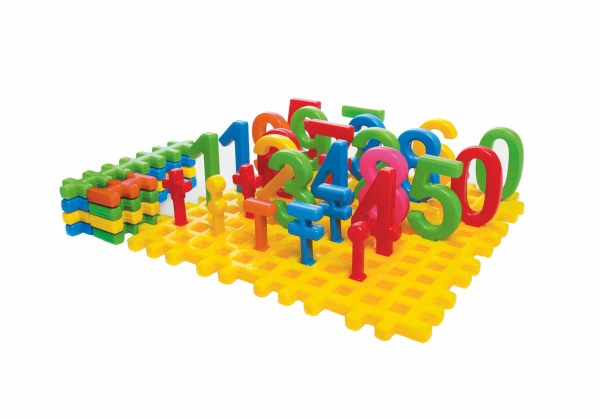 Marioinex World of Numbers 39 pcs – Waffle blocks with digits 2+