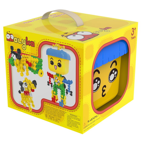 Klocki konstrukcyjne Molyka Yellow Box 158 elementów 3+ – Molyka