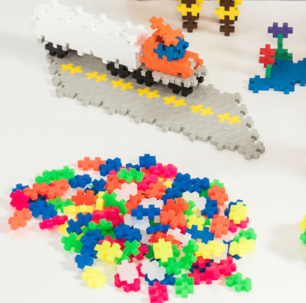 Klocki PlusPlus Mini Mix 600 el.(Basic/Neon) + 2 płytki