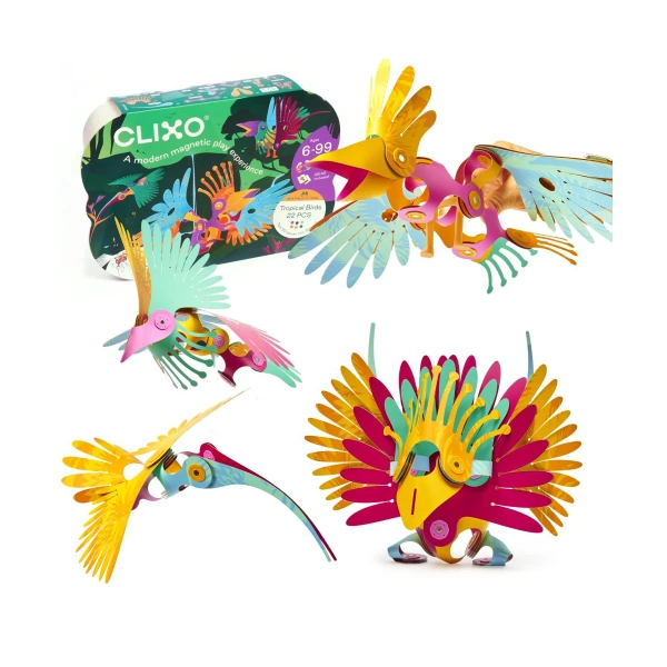 Clixo magnetic blocks - Tropical birds - 22 el. 