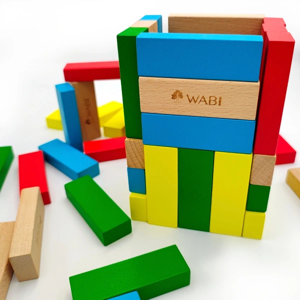 Drewniana wieża WABI Tower Jenga 54 klocki 6+