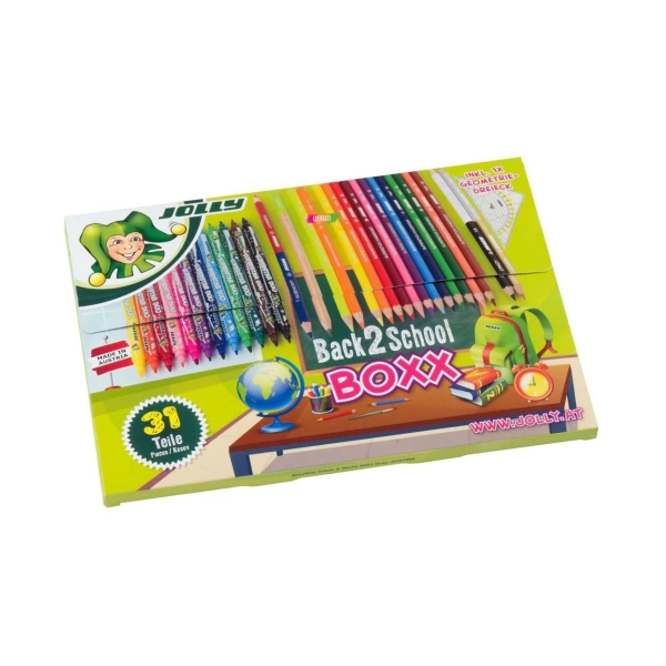 Zestaw Back 2 School - kredki + mazaki - 31 el.