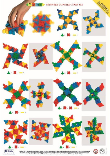 Morphun Spinning tops 100 el. - Construction blocks
