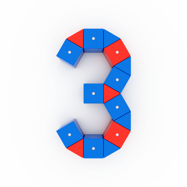 WABI Magnetic Blocks Educational Set 120 el. + WABI Pad magnetic tray