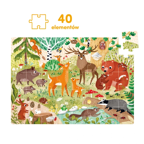 Puzzle CzuCzu Dzikie puzzle Las zwierzęta leśne 3+