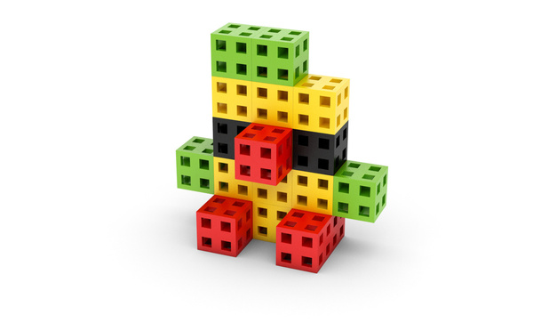 Set of construction blocks - Meli Cube 50 el.
