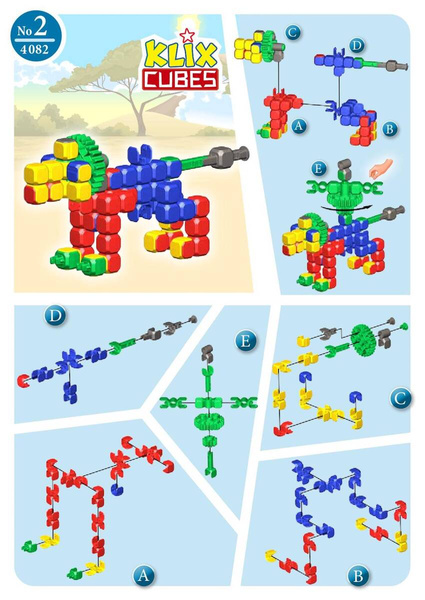 Klix Cubes Gears 310 el. - Construction Blocks