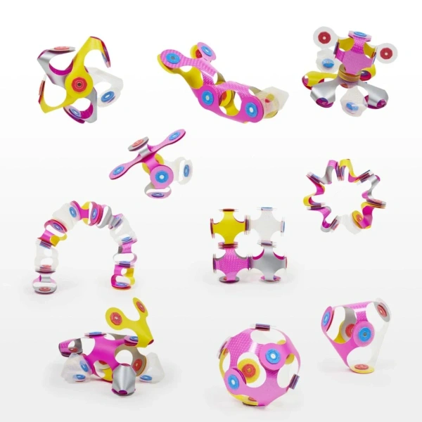 Clixo Sparkle 9 el. błyszczące klocki magnetyczne– 4+