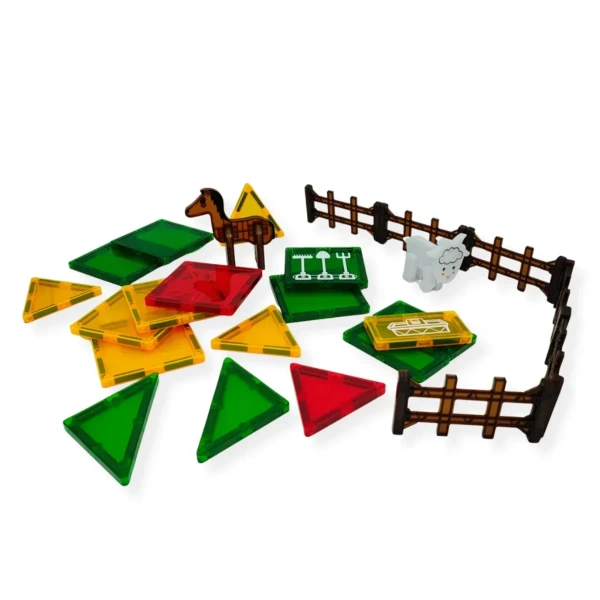 Klocki magnetyczne farma 26 el. – Magnetic Tiles 3+